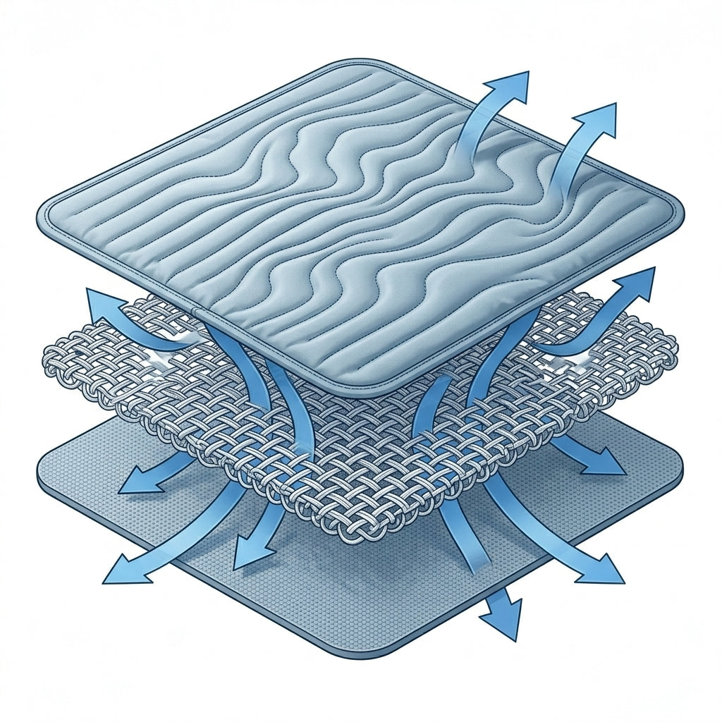 Triple-layer ice silk cooling technology